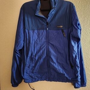 Vintage REI Full Zip Windbreaker Jacket Mens Size Medium Nylon Blue Coat Hiking